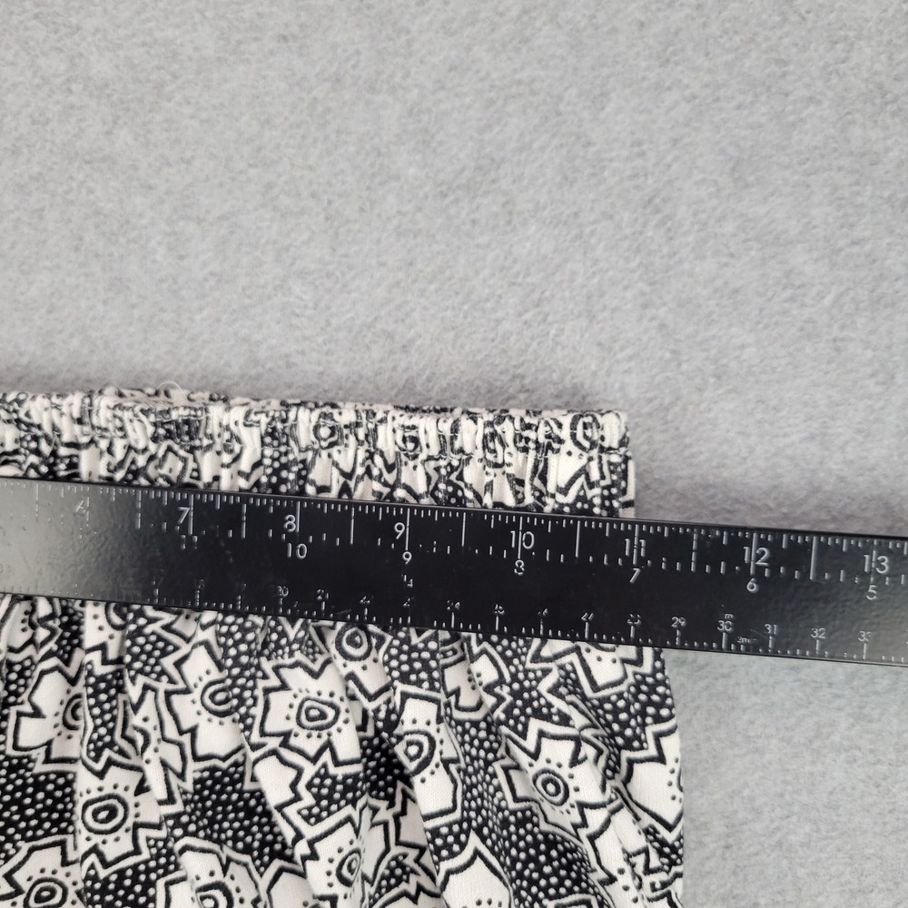 Hang Ten Geometric Floral Shorts Women Large Black White Vintage Elastic Waist - Picture 10 of 11